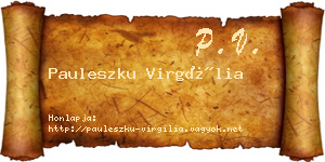 Pauleszku Virgília névjegykártya